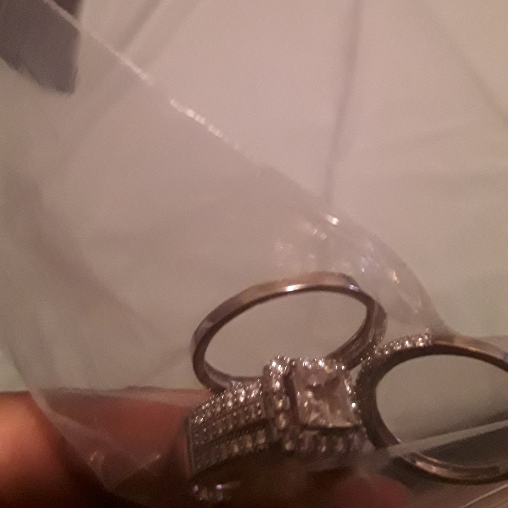 Newshe Engagement Rings for Women Wedding Ring Set